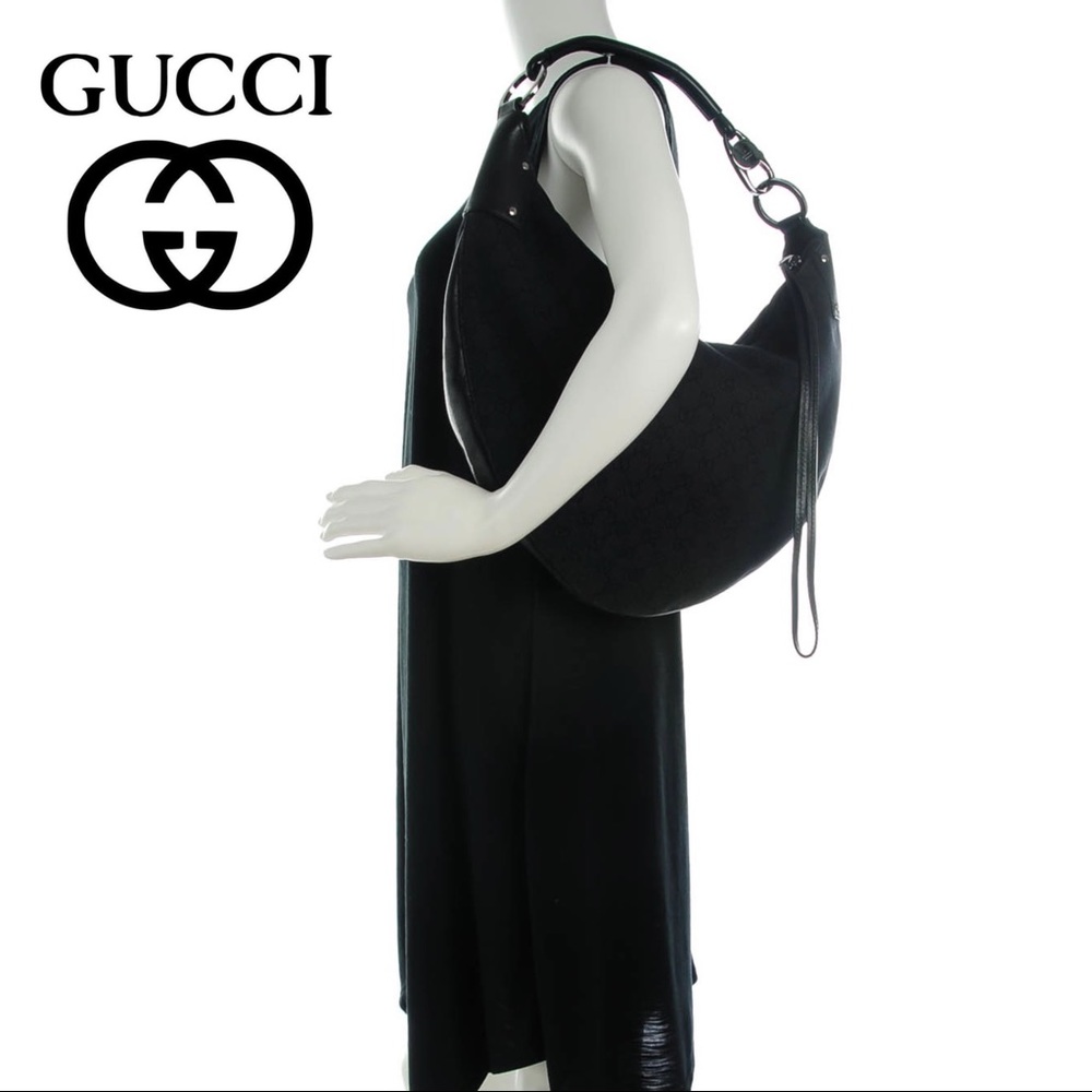 GUCCI GG Half Moon Hobo Handbag